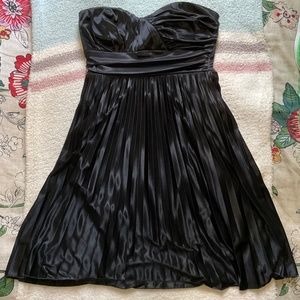 Le Chateau Strapless Pleated Little Black Dress Size M